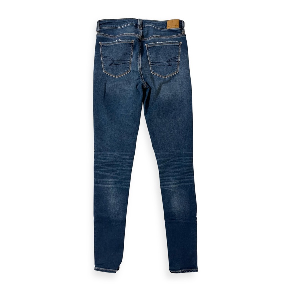 American Eagle Outfitters | Women's Distressed Hi-Rise Soft Knit Skinny Jeans - Picture 2 of 7